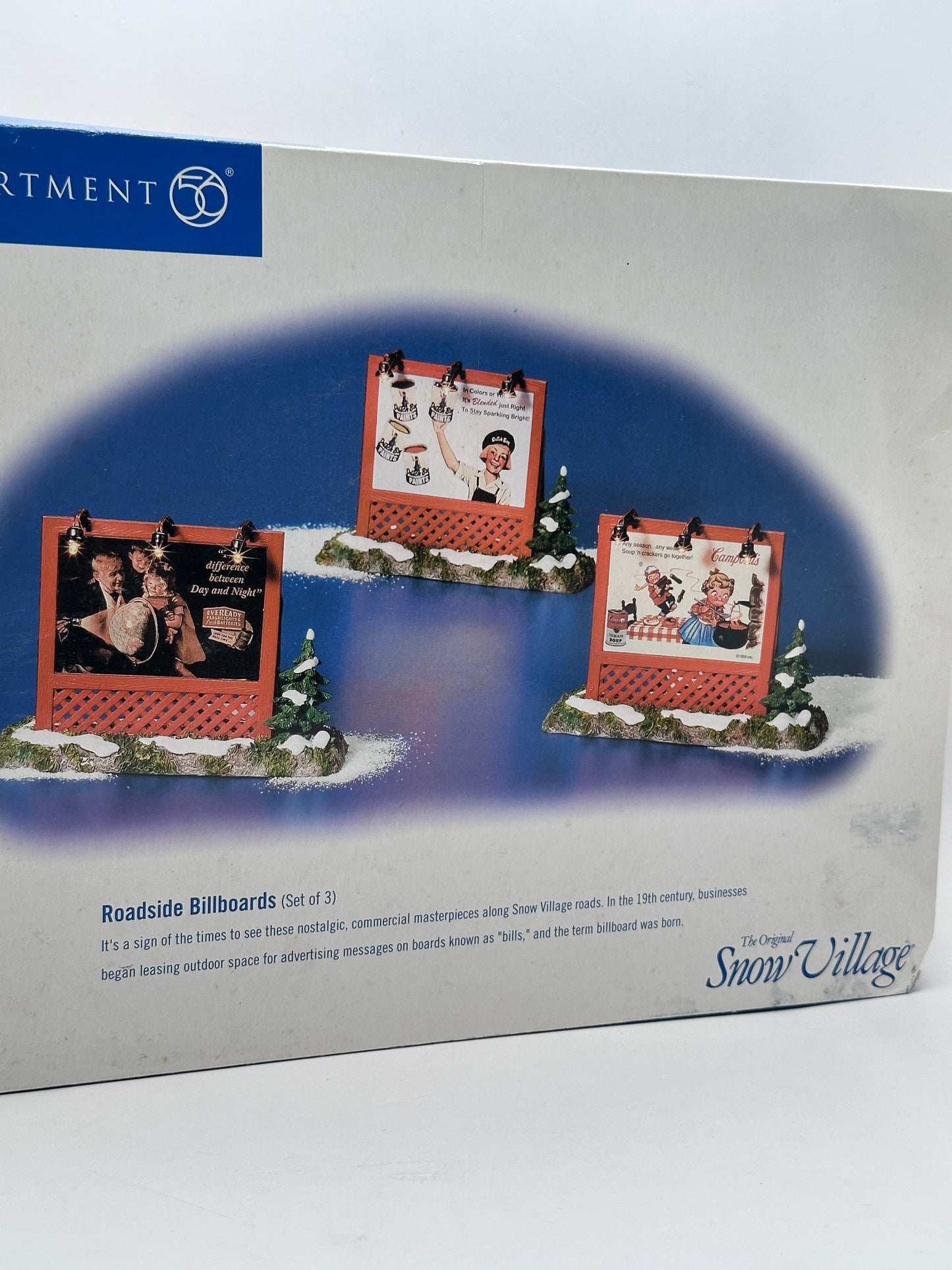Department 56 - Roadside Billboards - Original Snow Village