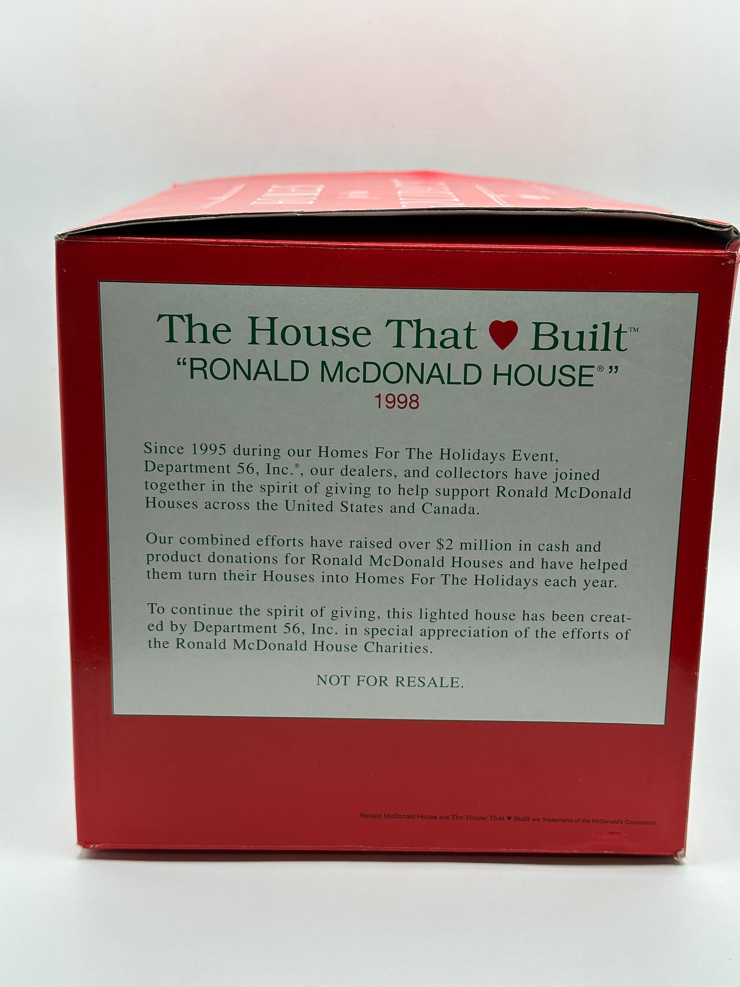 Department 56 - "The House that Love Built" Ronald McDonald House 1998