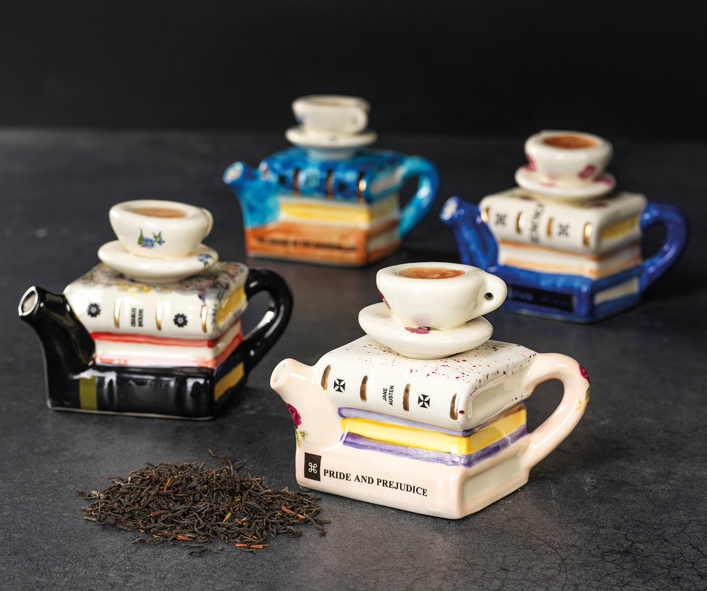 Carters of Suffolk - One Cup Books & Tea (Austen) - Handmade Teapot