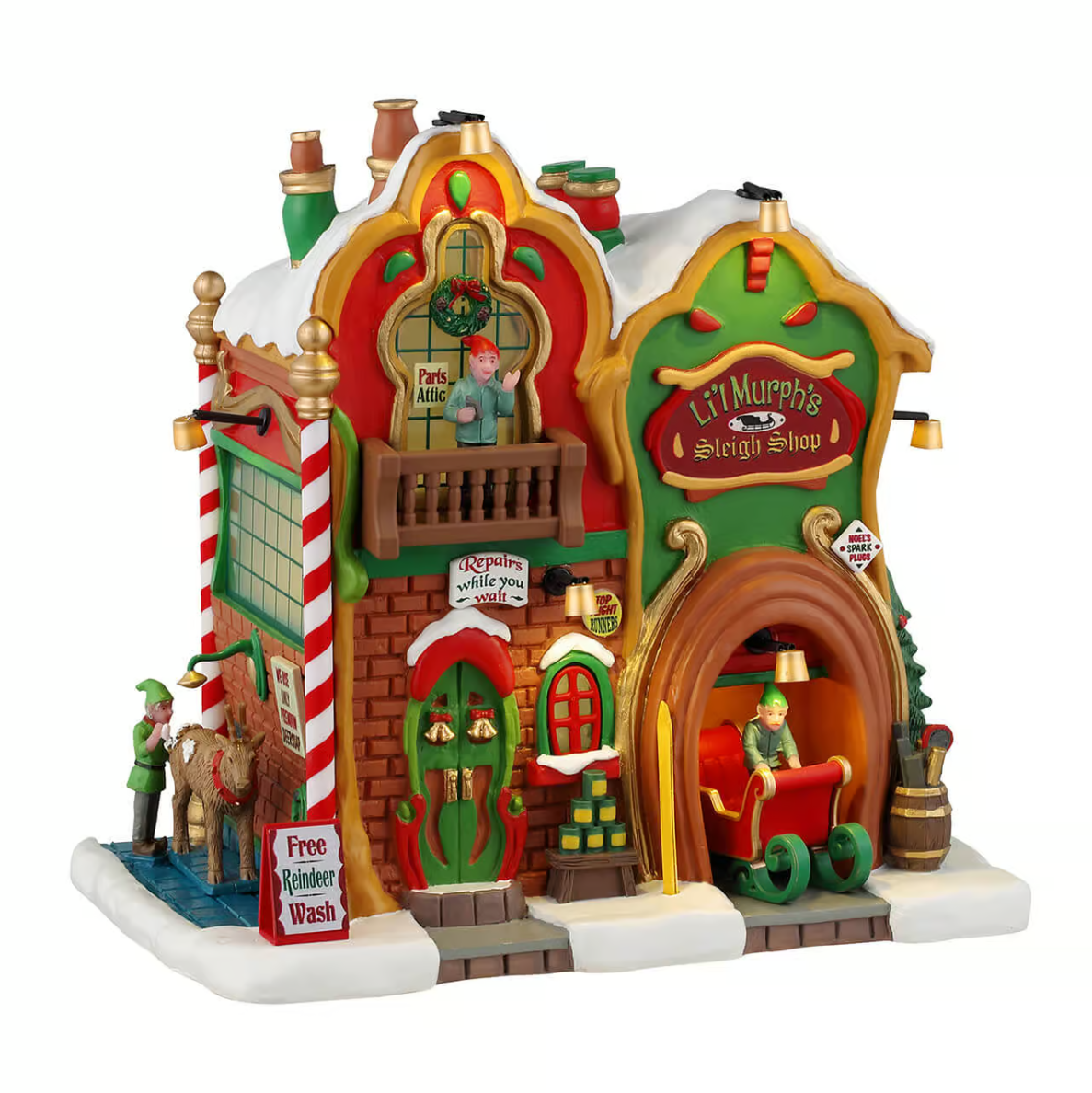 Lemax Li'l Murph's Sleigh Shop - Santa's Wonderland Christmas village collectible