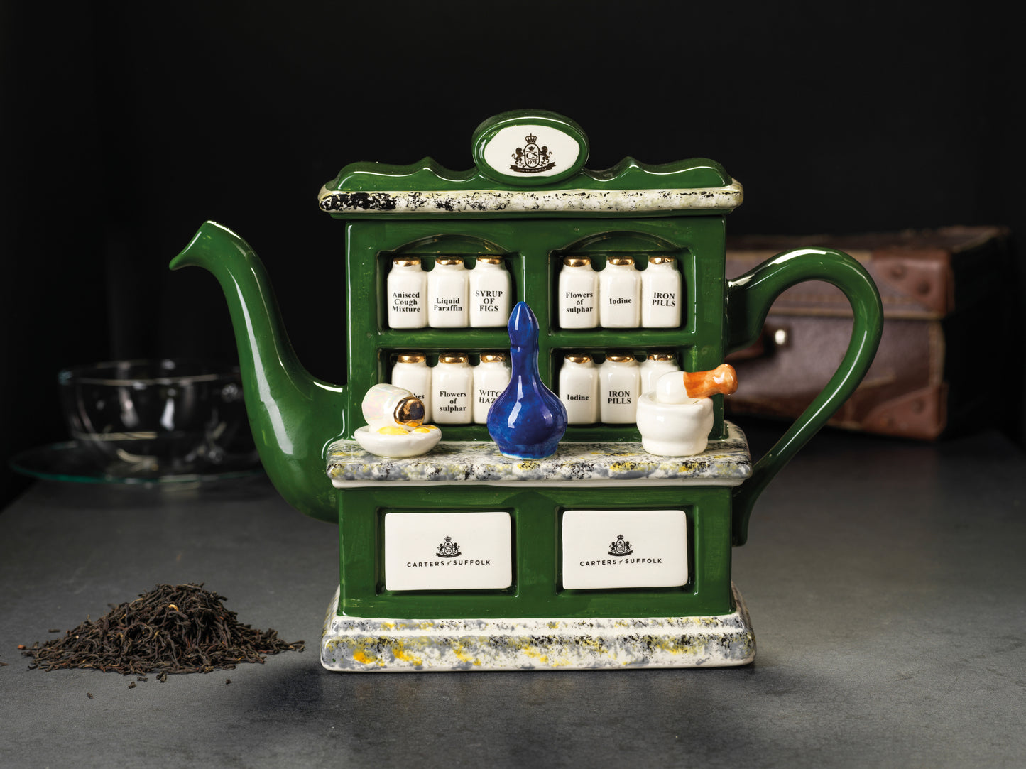 Carters of Suffolk - Pharmacy (Green) - Handmade Teapot