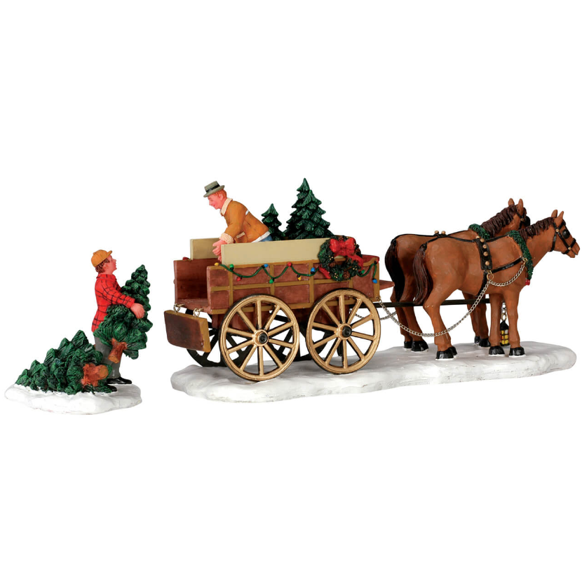 Lemax Christmas Tree Wagon - Christmas village collectible
