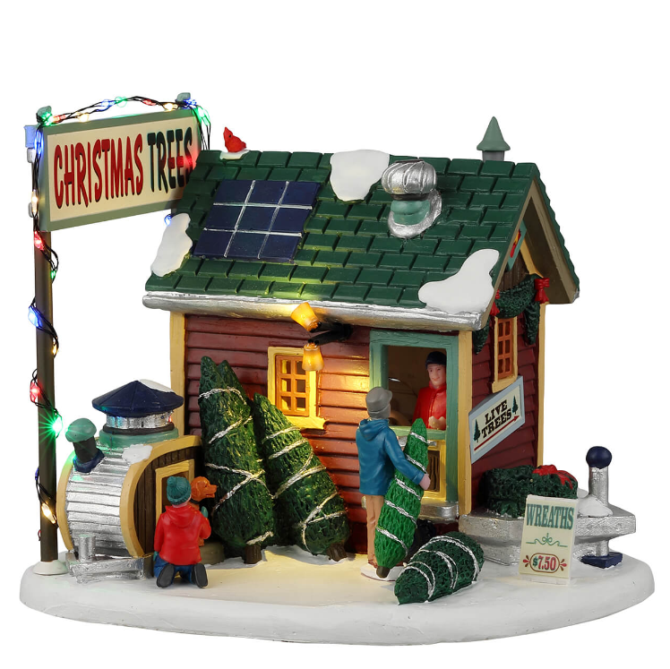 Lemax Tiny House Tree Lot - Christmas village collectible (view 3)