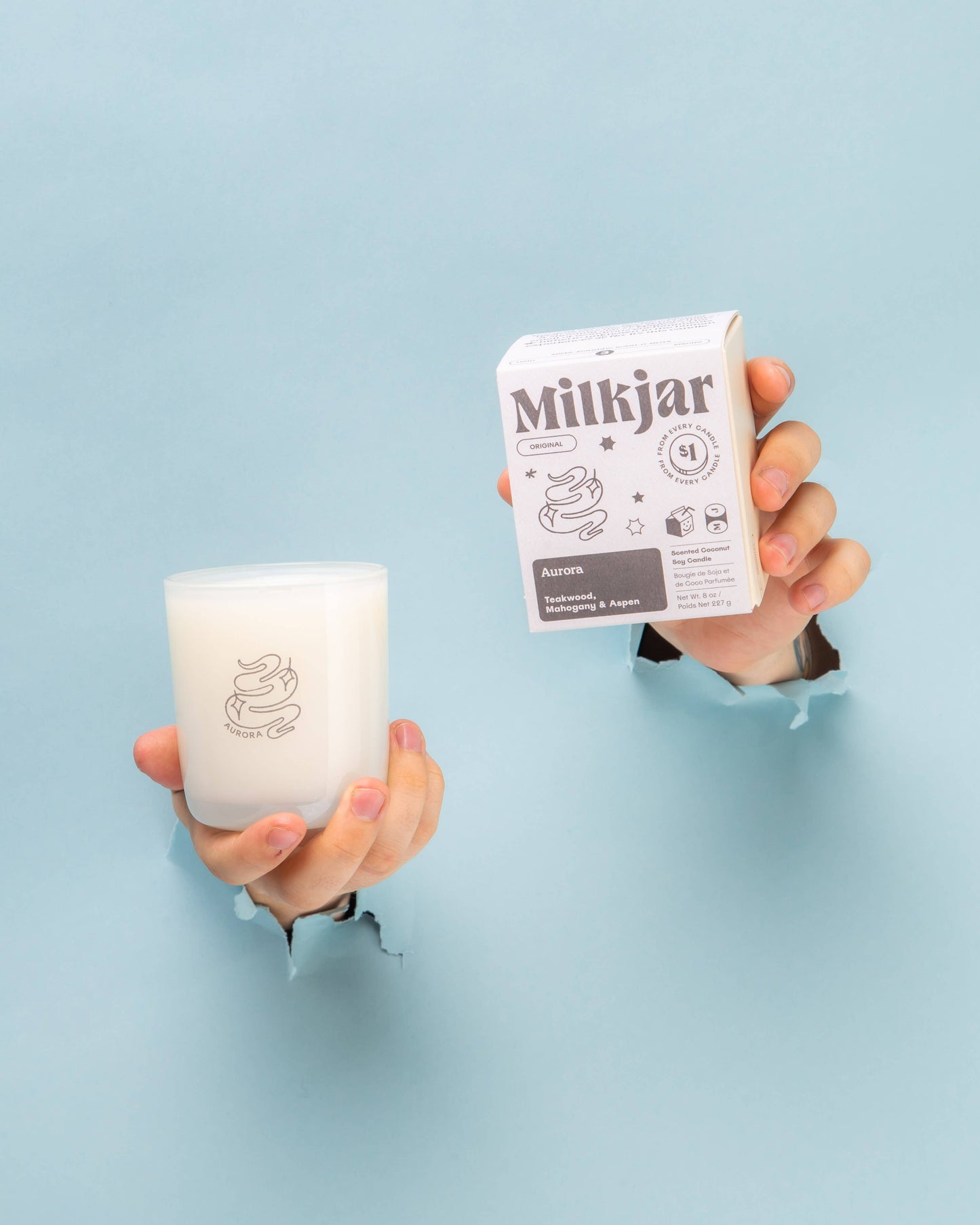 Milk Jar - Aurora - Candle