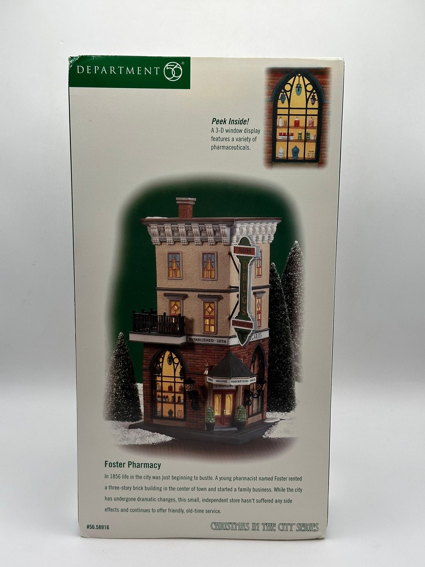 Department 56 - Foster Pharmacy - Christmas in the City