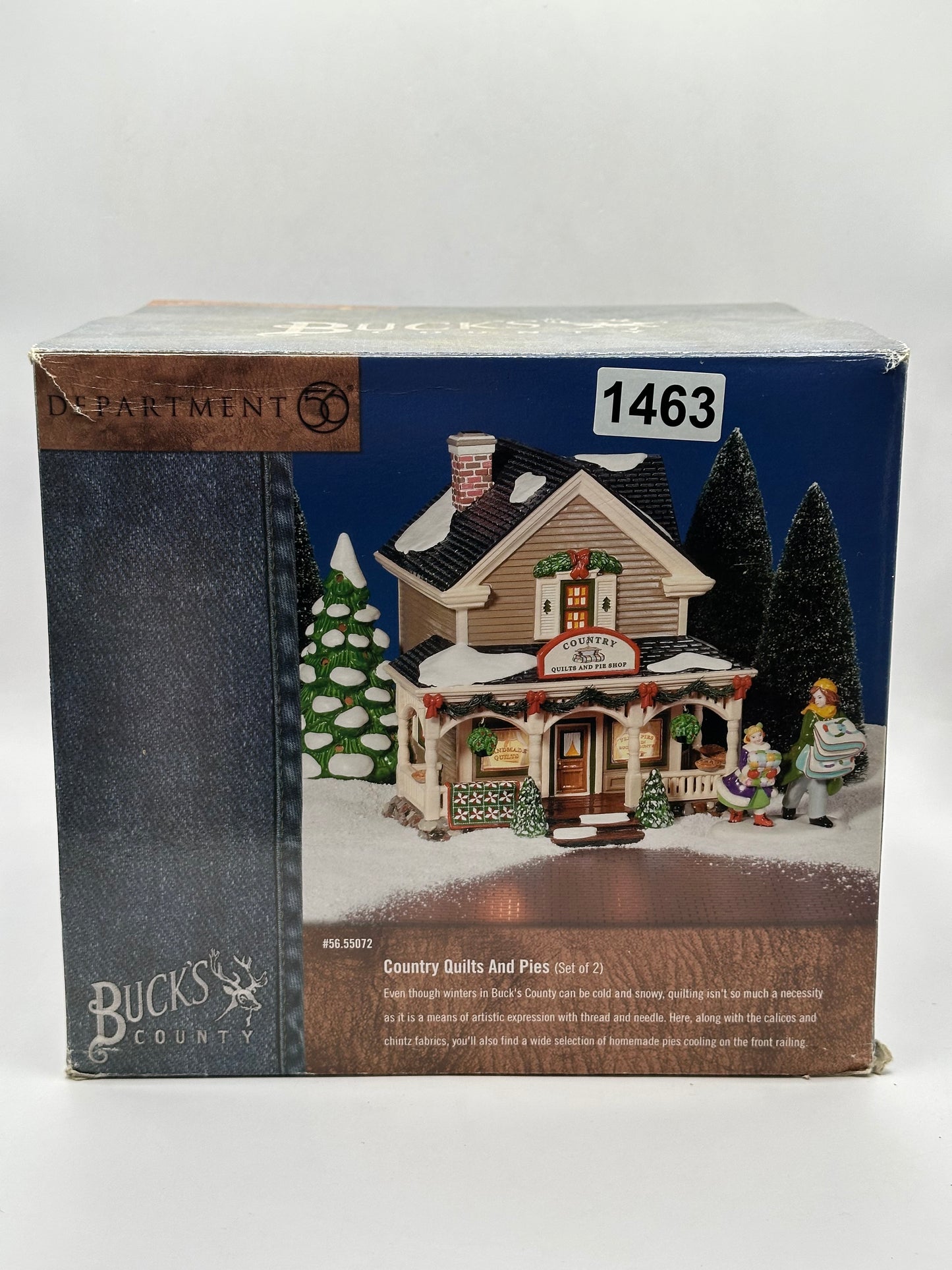 Department 56 - Buck's County Country Quilts and Pies (Note: Missing Accessory) - Original Snow Village