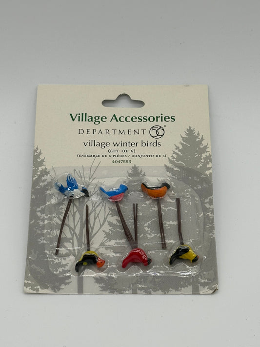 Department 56 - Village Winter Birds - Village Accessories