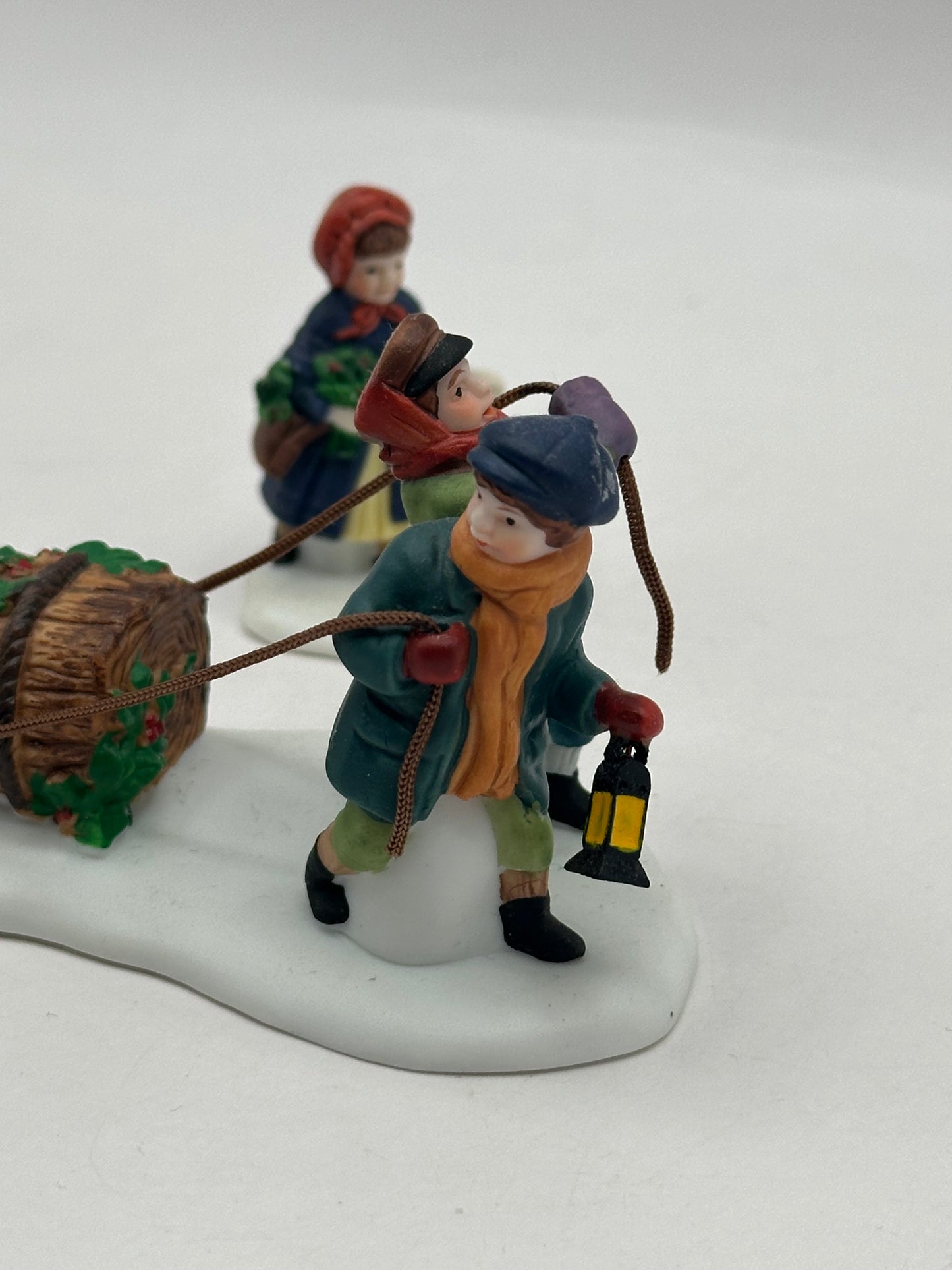 Department 56 - Bringing Home The Yule Log - Dickens’ Village