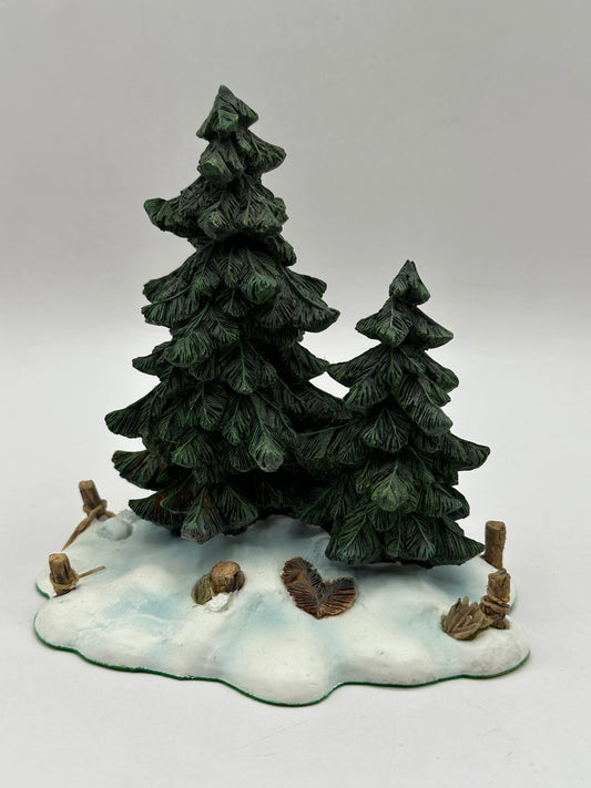 Department 56 - Village Double Pine Trees - Village Accessories