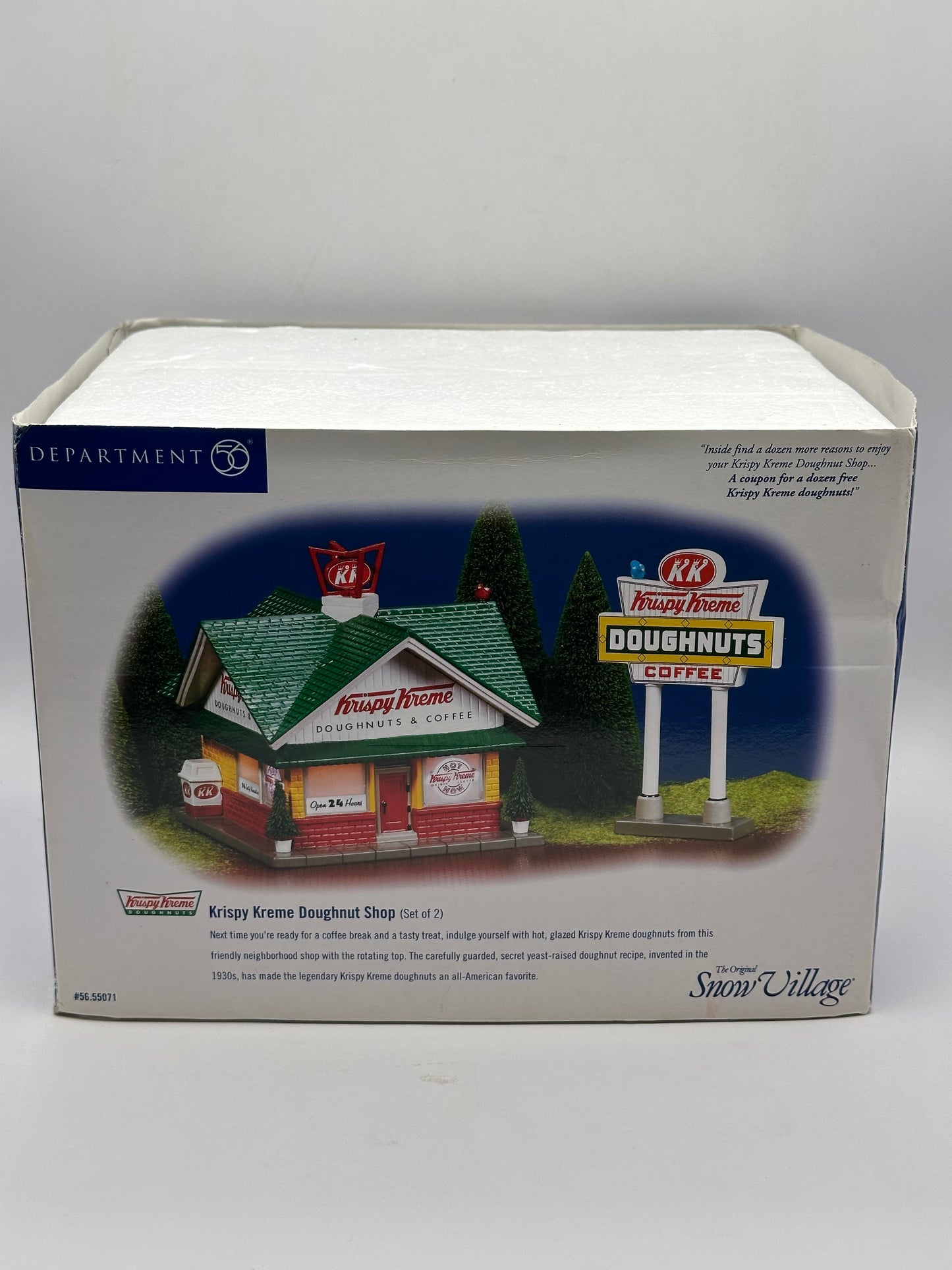 Department 56 - Krispy Kreme Doughnut Shop - Original Snow Village