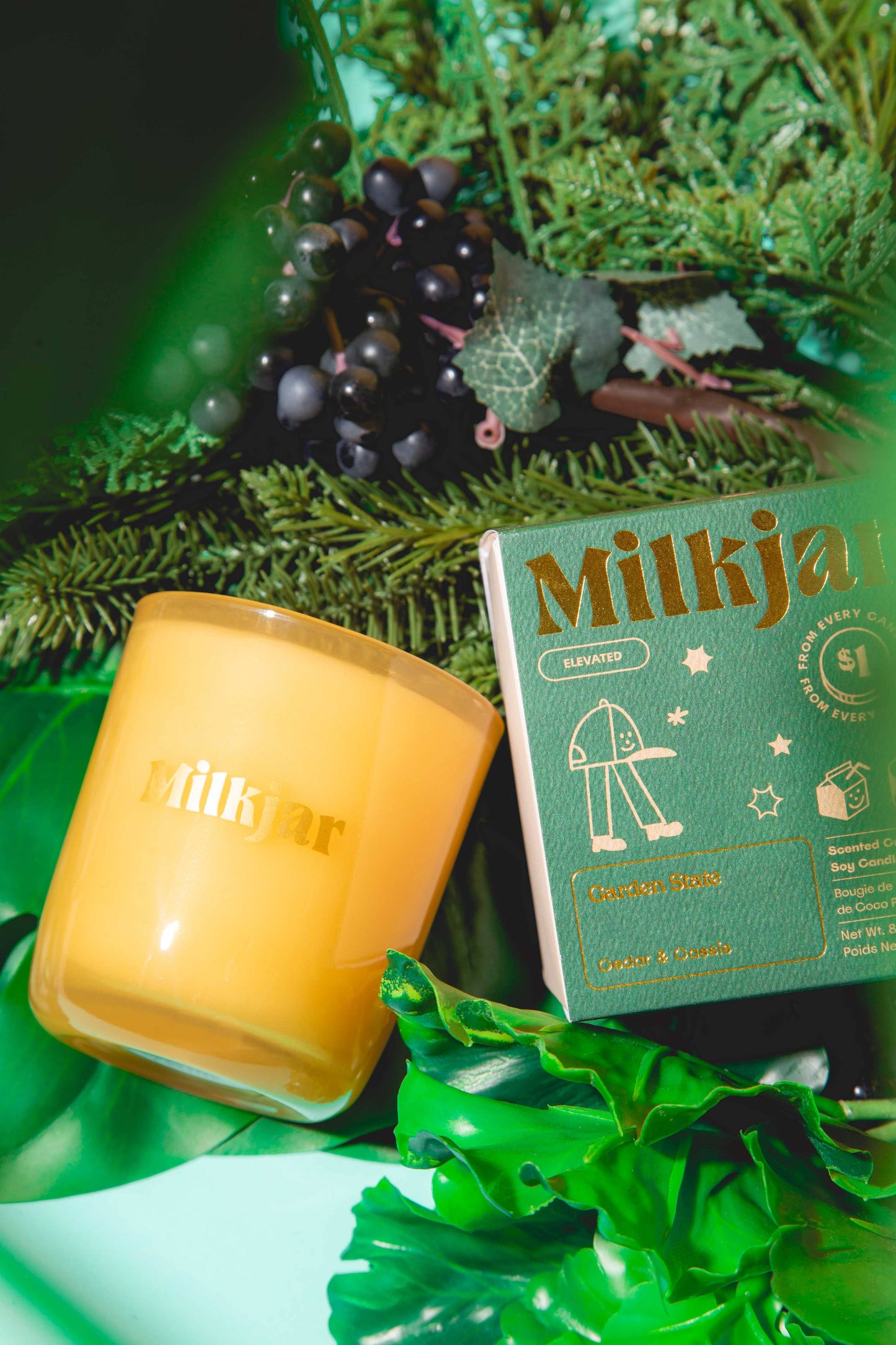 Milk Jar - Garden State - Candle