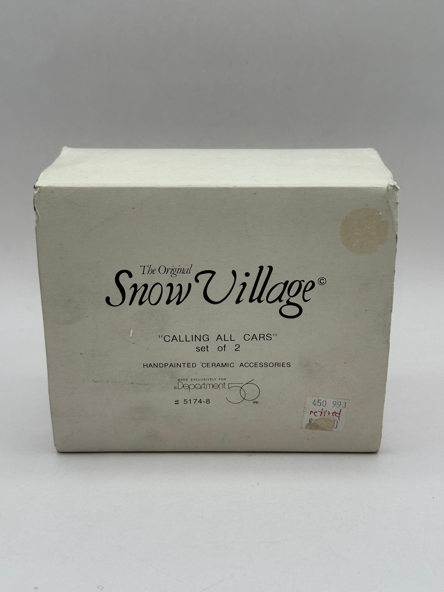 Department 56 - Calling All Cars- Original Snow Village