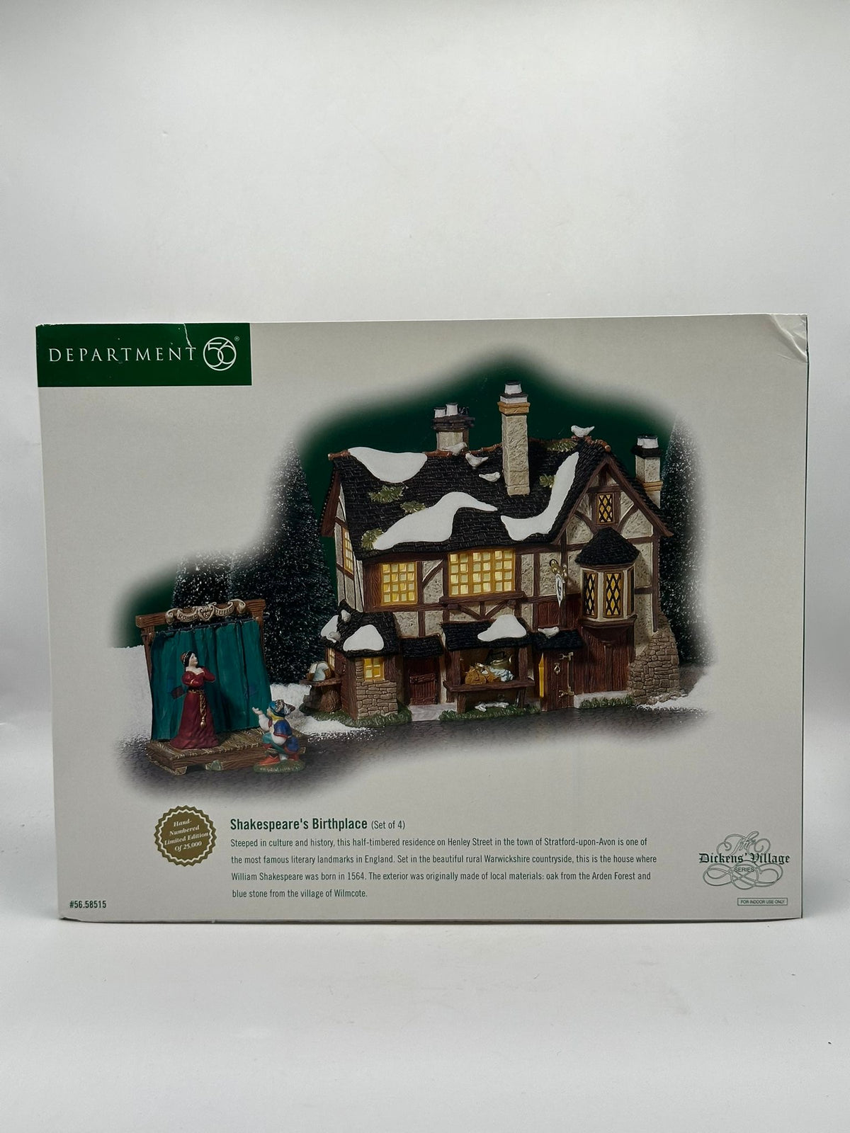 Department 56 - Shakespeare's Birthplace - Dickens' Village