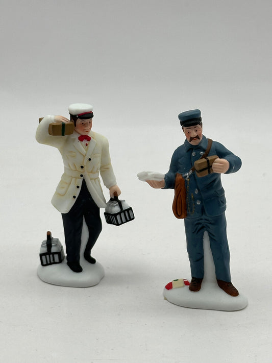 Department 56 -  City Professions - Postman & Dairy Delivery Man - Christmas in the City