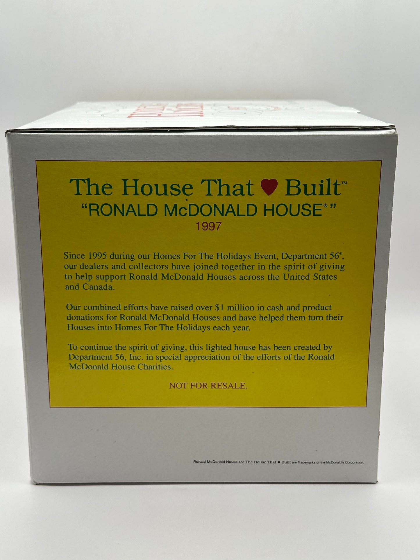 Department 56 - "The House that Love Built" Ronald McDonald House 1997
