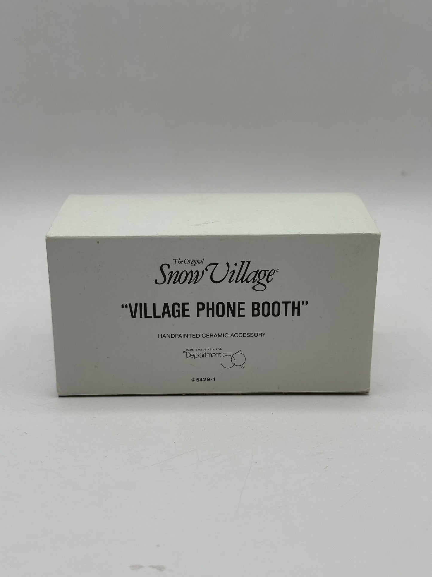 Department 56 - Village Phone Booth - Original Snow Village