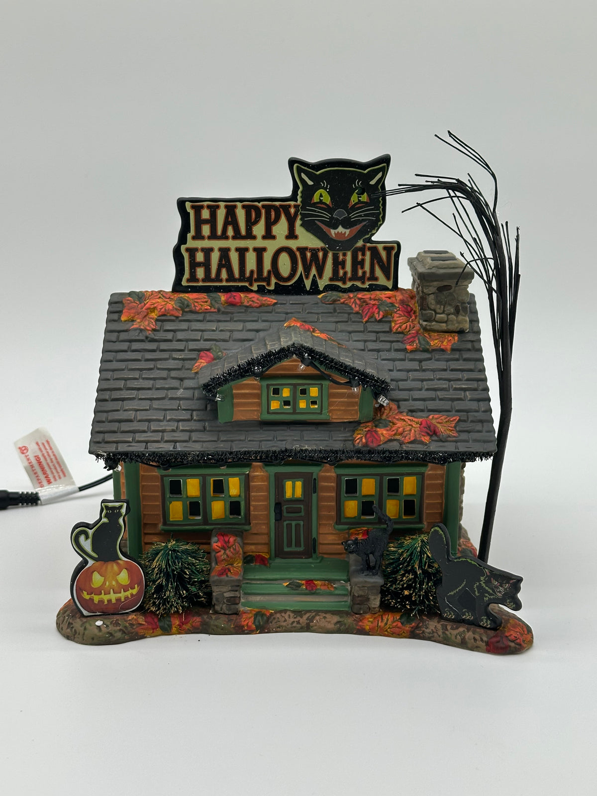 Department 56 - The Black Cat Flat - Snow Village Halloween