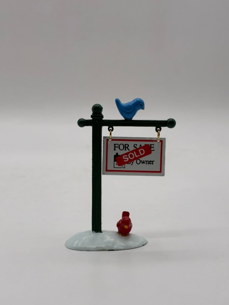 Department 56 - For Sale Sign - Original Snow Village
