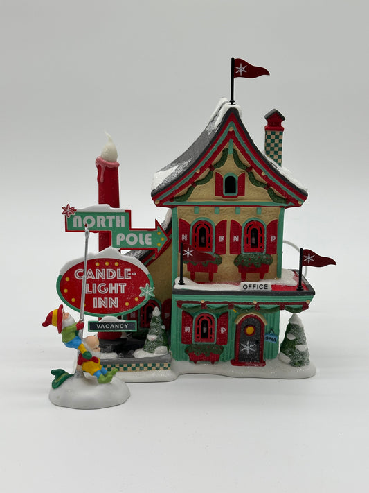 Department 56 - North Pole Welcoming Christmas Candle-Light Inn - North Pole Series