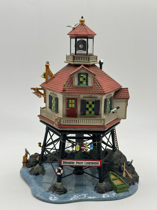 Department 56 - Breakers Point Lighthouse - New England Village