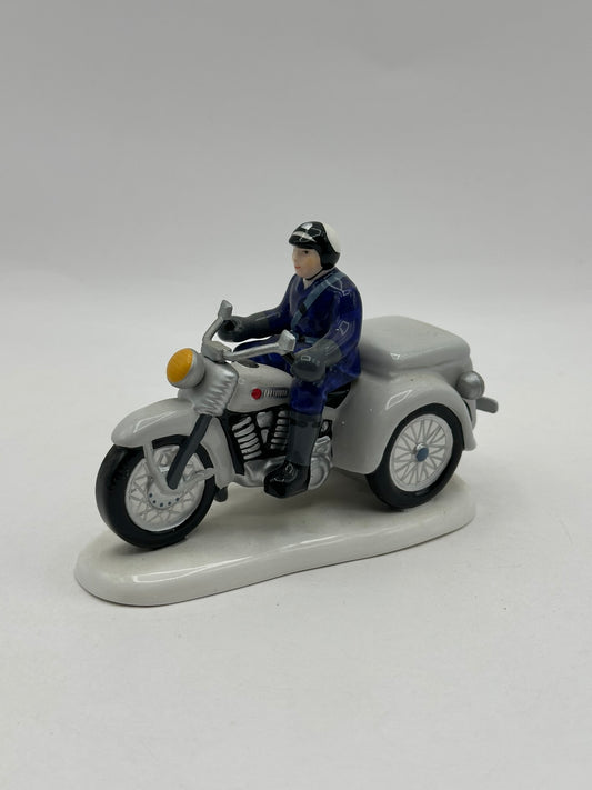 Department 56 - Patrolling The Road (Harley-Davidson) - Original Snow Village