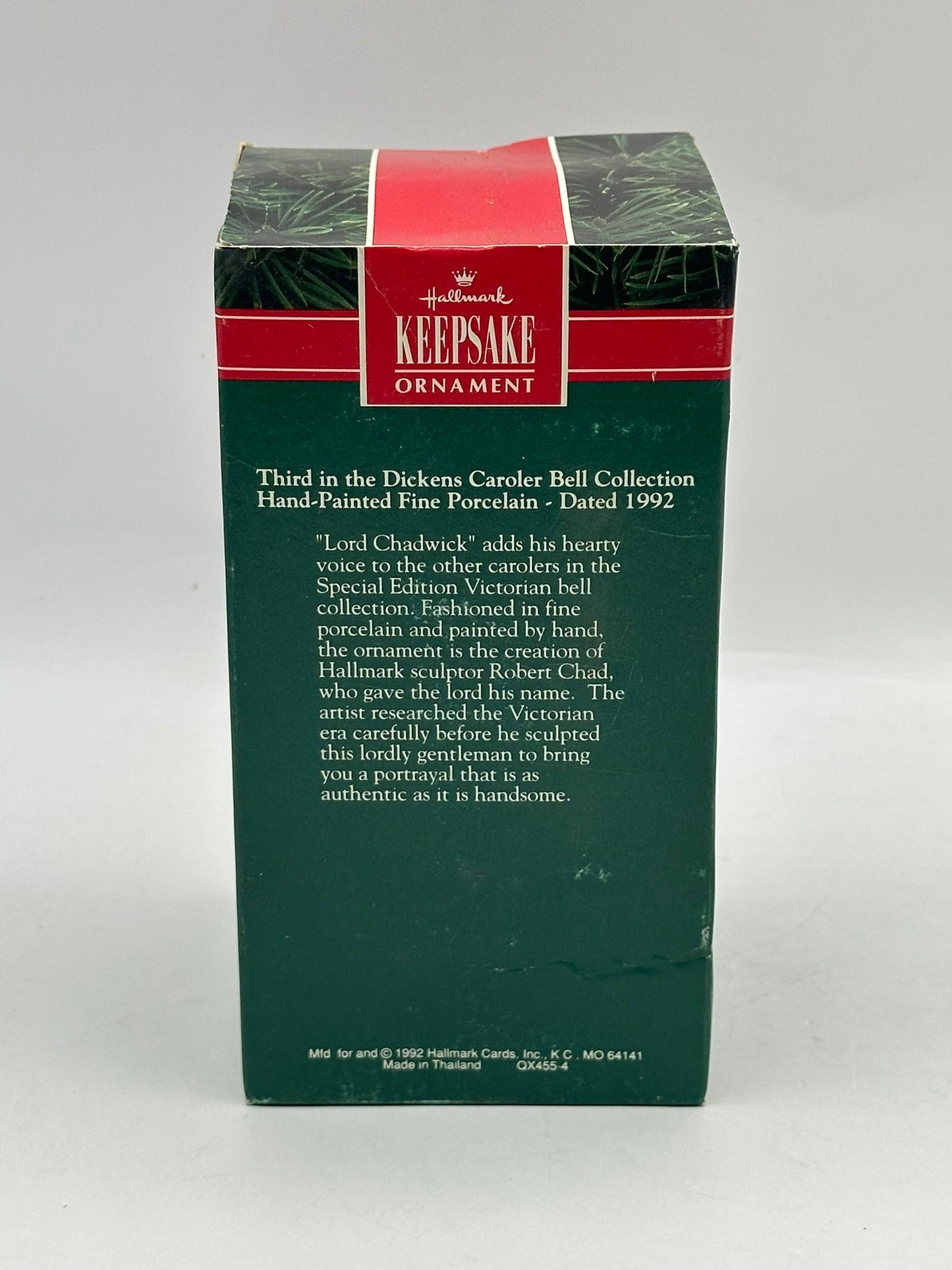 1992 Dickens Caroler Bell "Lord Chadwick" Hallmark Keepsake Ornament