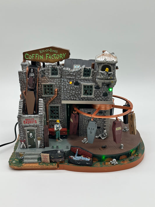 Lemax Spooky Town - Box-Of-Bones Coffin Factory