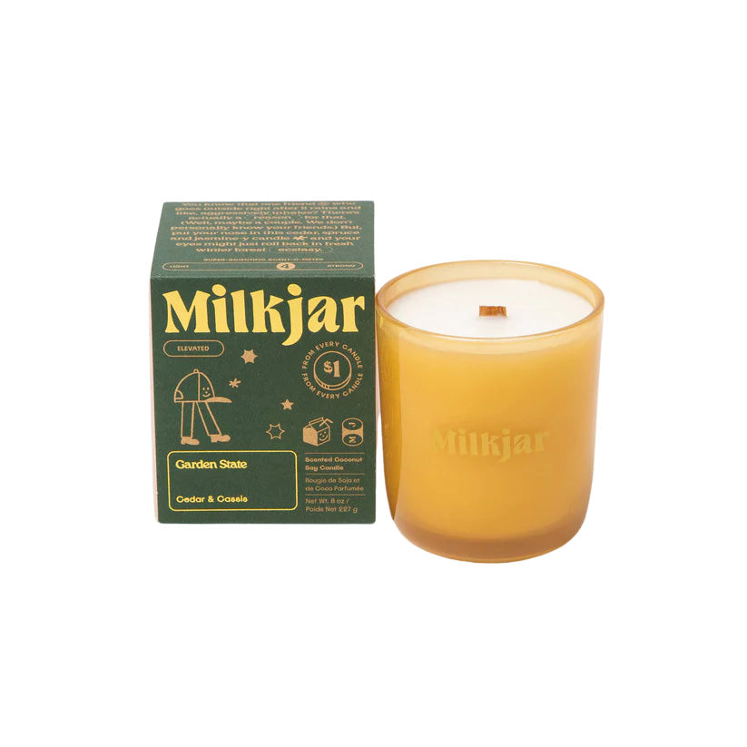 Milk Jar - Garden State - Candle