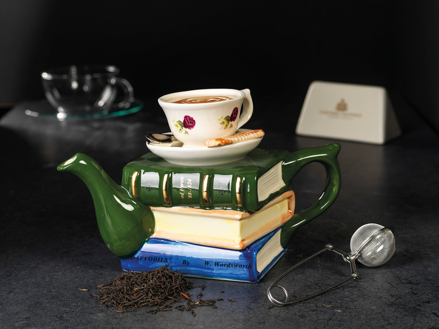 Carters of Suffolk - Books & Tea (Poetry)  - Handmade Teapot