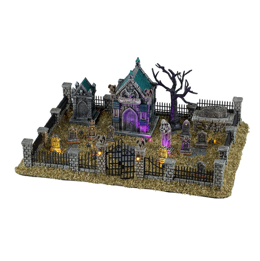 Lemax Spooky Town - Misty Crypt Graveyard
