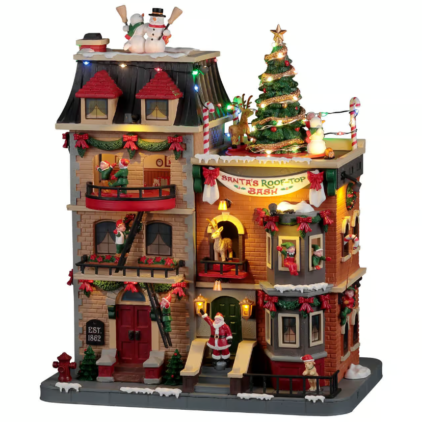 Lemax Santa's Rooftop Bash - Santa's Wonderland Christmas village collectible